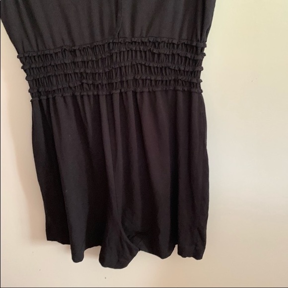 Max Studio Large Romper Deep V-Neck Black - Picture 4 of 4